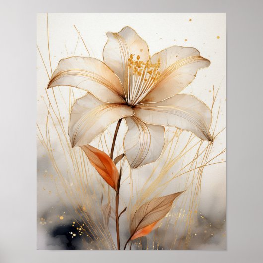 Poster Saffron Serenity (Devant)