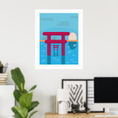 Poster Saga Ouo Shrine, Japonais Travel Wall Art (Bureau à domicile)