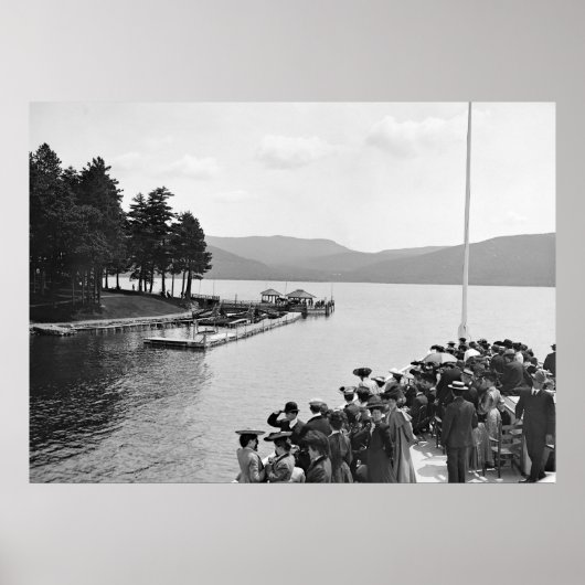 Poster Sagamore Dock, Lake George : 1904 (Devant)