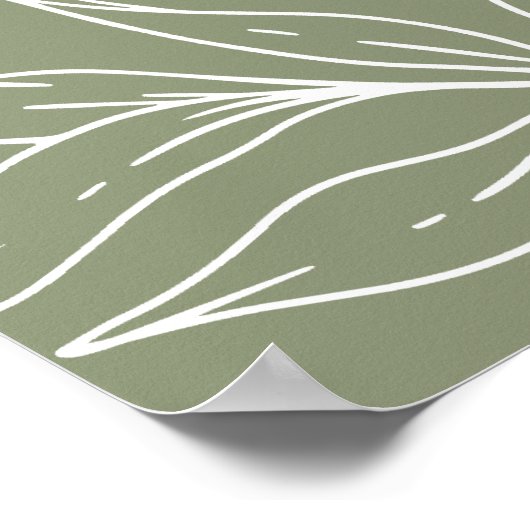 Poster Sage Boho Fleur Mariage L'amour est doux (Coin)