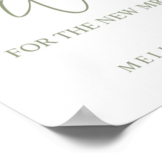 Poster Sage Boho Flower Simple Mariage Conseils et souhai (Coin)