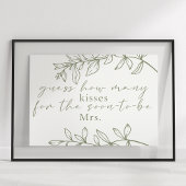 Poster Sage Boho Flowers Devinez Combien De Baisers Jeu P