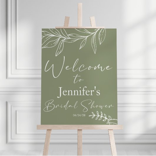 Poster Sage BohoFlowers Élégante Fête des mariées Poste