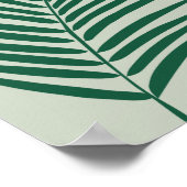 Poster Sage De Feuille De Palme Tropicale Vert Et Vert Ol (Coin)