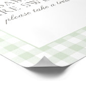 Poster Sage En vichy Baby shower Les bébés sont des signe (Coin)