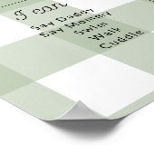 Poster Sage En vichy premier anniversaire jalon (Coin)