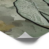 Poster Sage floral Boho Abstrait et beige (Coin)