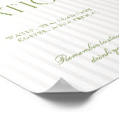 Poster Sage Green & Beige Wedding Hydration Station Sign (Coin)