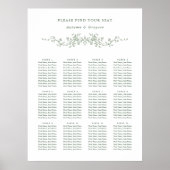 Poster Sage Green Classy Français Victorien Mariage Siège (Devant)