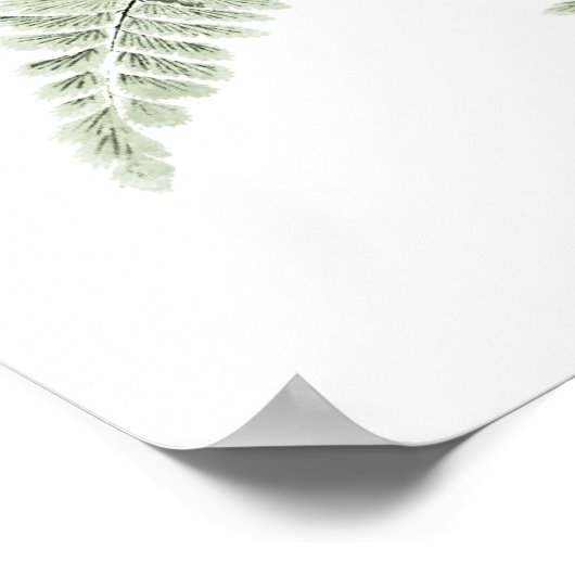 Poster Sage Green Decor Fern Leaf Imprimer no 5 (Coin)