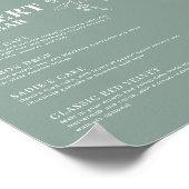 Poster Sage Green Dessert Bar Mariage Sign (Coin)