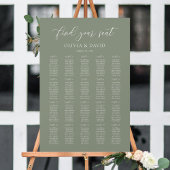 Poster Sage Green Elegant 20 table Seating Chart