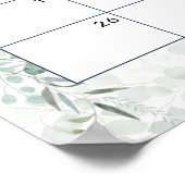 Poster Sage Green Eucalyptus devine la date d'échéance (Coin)