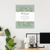 Poster Sage Green Eucalyptus Wedding Welcome (Bureau à domicile)