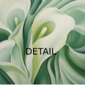 Poster Sage Green Floral Semi-Abstrait
