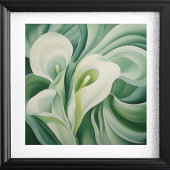 Poster Sage Green Floral Semi-Abstrait