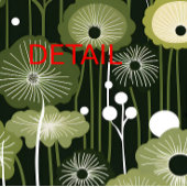 Poster Sage Green Floral sur noir