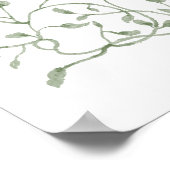 Poster Sage Green Foliage Frame Baptism Welcome (Coin)