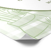 Poster Sage Green Gingham Golf 1st Birthday Welcome Sign (Coin)