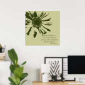 Poster Sage Green Inspirational Floral (Bureau à domicile)