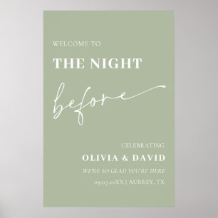 Poster Sage Green La Nuit Avant Le Dîner De La Répétition