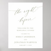 Poster Sage Green LA NUIT AVANT Le Dîner De Répétition (Devant)