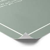 Poster Sage Green Leafy Crest Monogramme Programme de mar (Coin)