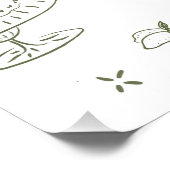 Poster Sage Green Main tiré Mariage Whimsical (Coin)