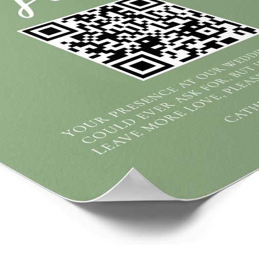 Poster Sage Green Mariage Honmoon Fund QR Code (Coin)