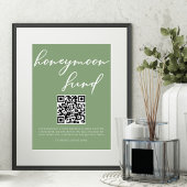 Poster Sage Green Mariage Honmoon Fund QR Code