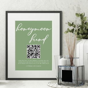 Poster Sage Green Mariage Honmoon Fund QR Code