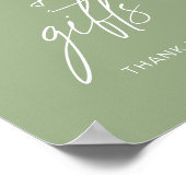 Poster Sage Green Minimaliste Cartes & Cadeaux Signal (Coin)