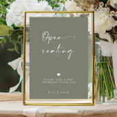 Poster Sage Green Modern Open Sein Mariage Signal