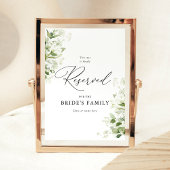 Poster Sage Green Organic Greenery Wedding Reserved Sign
