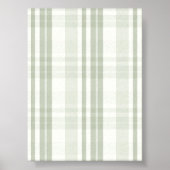Poster Sage Green Plaid Wall Art (Devant)