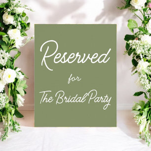 Poster Sage Green Réservé Mariage Signal