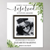 Poster Sage Green Réservé Siège Mariage Signal Décédé (Devant)