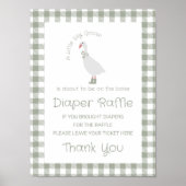 Poster Sage Green Silly Goose Diaper Sonnette (Devant)