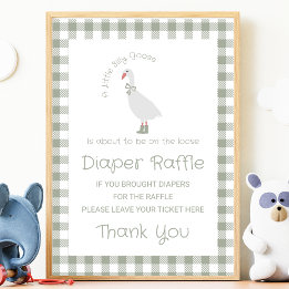 Poster Sage Green Silly Goose Diaper Sonnette