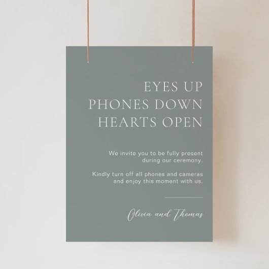 Poster Sage Green Unplugged Mariage Cérémonie