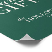 Poster Sage Green Wedding Reception Gift Table Sign (Coin)