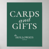Poster Sage Green Wedding Reception Gift Table Sign (Devant)