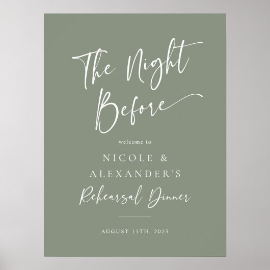 Poster Sage La Nuit Avant Le Dîner De Répétition (Devant)