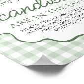 Poster Sage Vert Golf Devinez Combien de Bonbons Baby Sho (Coin)