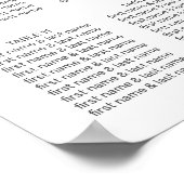 Poster Sage Vert moderne Wreath Mariage Floral Siège (Coin)