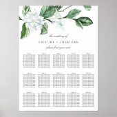 Poster Sage Vert moderne Wreath Mariage Floral Siège (Devant)