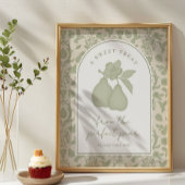 Poster Sage Vert Parfait Pear Fête des mariées Favoriser