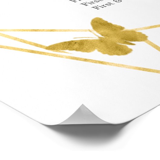 Poster Sage vert pourpre Quinceañera carte des sièges (Coin)