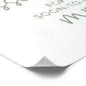 Poster Sage & White Script Minimal Combien de Baisers Jeu (Coin)