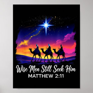 Poster Sages de vintage cherchent encore Jésus foi 3 Rois